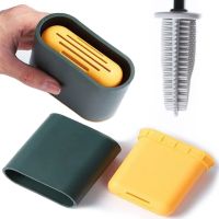Toilet brush with a flexible silicone flat brush for cleaning the toilet bowl NJ-497 Green with wall mounting, hinged brush 10 x 4.5 x 36 cm
