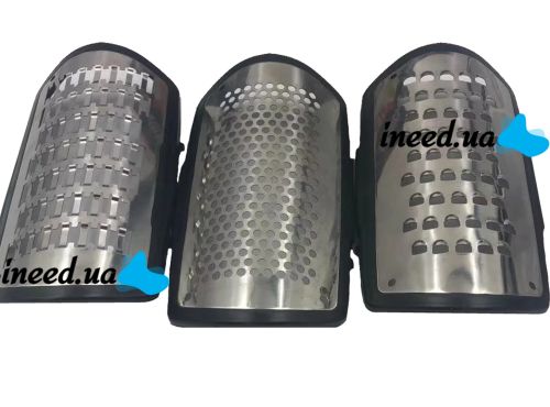 Набір терок Soft Touch Container Grater Set 4 в 1 Ручна овочерізка, мультислайсер для нарізки овочів і фруктів зі змінними насадками і контейнером
