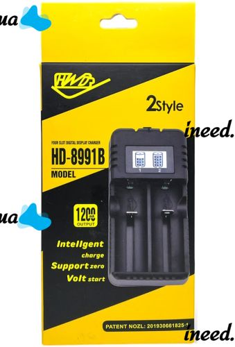 Battery Charger HD-8991B Universal charging for 18650 Li-ion batteries for 2 batteries with a screen from a Ni-MH and Ni-Cd outlet