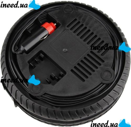 Car compressor in the shape of a wheel Air Compressor H0248 260PSI 12V car compressor, pump with pressure gauge for tire pressure monitoring, car wheels