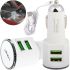 Car Charger Ldnio DL-C29 Car Charger 2USB 3.4A Power Adapter, Car Charging in Cigarette Lighter with Cord Lightning White White