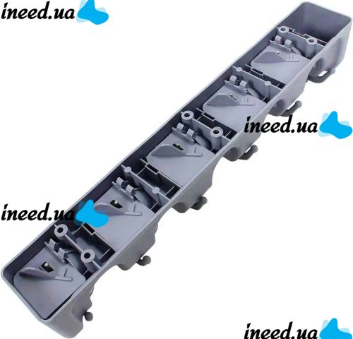 Настінний тримач для швабри і щіток Broom Holder mh-05 тримач-органайзер на 5 відсіків і 6 гачків органайзер фіксатор для інвентарю Сірий