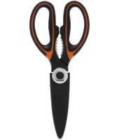 Універсальні кухонні ножиці Onnaaruji Kitchen Scissors KJ01 для нарізання м'яса, риби та овочів, горіхокол з нержавіючої сталі з відкривачкою в чохлі