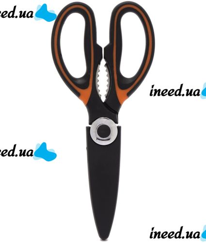 Універсальні кухонні ножиці Onnaaruji Kitchen Scissors KJ01 для нарізання м'яса, риби та овочів, горіхокол з нержавіючої сталі з відкривачкою в чохлі