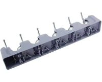 Настінний тримач для швабри і щіток Broom Holder mh-05 тримач-органайзер на 5 відсіків і 6 гачків органайзер фіксатор для інвентарю Сірий