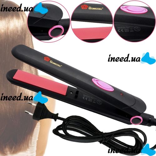 Iron curling iron for hair straightening Domotec MS-4908 45W straightener for styling and alignment with rapid heating, ceramic device forceps MS4908