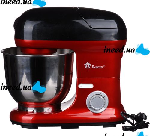 Stationary planetary harvester dough mixer Domotec MS-2052 with a metal bowl for 4 liters 3500W, Kitchen mixer meat grinder blender with nozzles Red