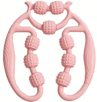 Кольцевой роликовый массажер Spirill massager AND526 для глубокого массажа тканей и мышц для шеи 15 колес, Антицеллюлитный ручной ролик для тела