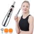 Акупунктурний масажер у формі ручки Massager Pen DF-618, прилад для точкового масажу всього тіла Сірий, електронна акупунктурна ручка для обличчя