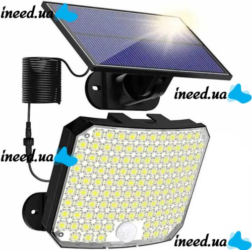 Вуличний настінний світильник Solar Wall Lamp BL - 234 SMD LED на сонячній батареї з датчиком руху, акумуляторний ліхтар IP65 HA - 110 на стіну