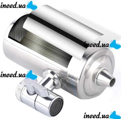 Проточний фільтр насадка на кран з нержавіючої сталі Water Purifier ZSF-080 для очищення води, водяний фільтр для води під кран 687-1 Сріблястий