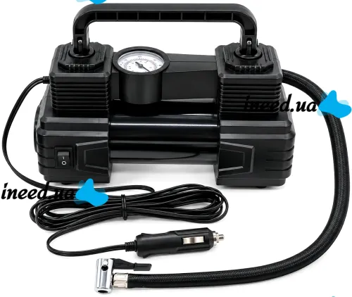 Halfsun SCK619 Two-Cylinder Car Compressor with a Tire Inflation Tool Kit (150 PSI) and XL-1025 Cigarette Lighter Air Pump