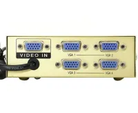 Спліттер VGA KV-FJ1504A Splitter, Комутатор 150MHz 4 Port Чотири порти з адаптером розгалужувач VGA