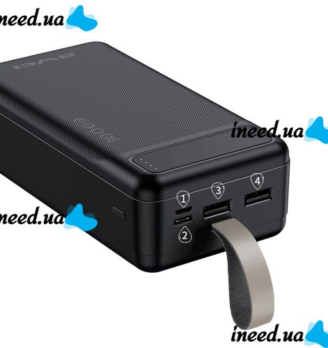 Портативний зарядний пристрій Power Bank Awei P7k 30000 mAh Повербанк, портативний зовнішній акумулятор батарея з індикатором і кабелем для телефону