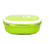 Двойной термо ланч бокс из нержавеющей стали Luch box Two Layers LB-2180 на 2 секции, Ланч-бокс контейнер на 2 отделения по 800 мл, Судочек Lunchbox