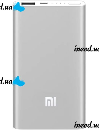Портативное зарядное устройство Xiaomi MI Power Bank 20800 mAh внешний аккумулятор, зарядка для телефона IOS Android повербанк 2.1А USB Серебристый