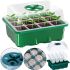 Міні теплиця піддон Starter Germination Kit для вирощування розсади на 12 комірок з регулюванням вологості, Парник для рослин насіння з підставкою