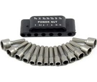 A set of hexagon socket heads Power Nut Driver 14PCS a set of quick-change nozzles with a storage holder, reinforced bits for a screwdriver