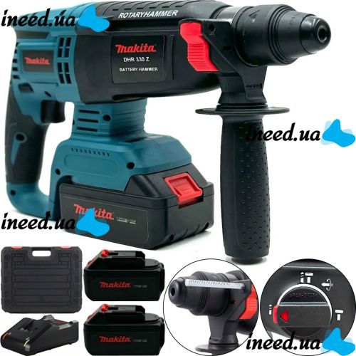 Строительный аккумуляторный перфоратор Makita DHR330Z 36V 4Ah 2 аккумулятора, Беспроводной электроперфоратор Макита для сверления с ударом в кейсе