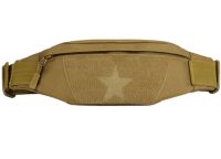 Sports belt bag Protector Plus Y113 with embroidery for sports, A banana over the shoulder with headphone output for running and training
