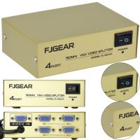 Спліттер VGA KV-FJ1504A Splitter, Комутатор 150MHz 4 Port Чотири порти з адаптером розгалужувач VGA