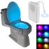 Автономна кольорова LED підсвічування Light Bowl Toilet Led для унітазу з датчиком руху і світла 8 кольорів, Світлодіодний світильник в унітаз Білий