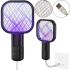 Електричний USB знищувач комах Mosquito Swatter UKC 3945 від комах, Лампа мухобійка комарів і мух з УФ світлом від юсб Чорний