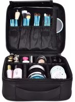 Органайзер для зберігання косметики Niceland Beauty box MAG - 590 з ручкою для перенесення, Дорожня водонепроникна косметичка, б'юті кейс Чорна