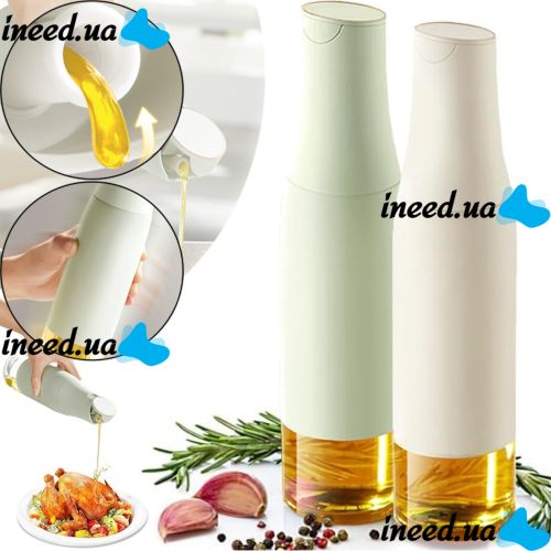 Glass bottle dispenser for oil and sauce Fuel injection bottle AND832 400ml with gravity lid, Dispenser dispenser for liquid products