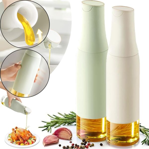 Glass bottle dispenser for oil and sauce Fuel injection bottle AND832 400ml with gravity lid, Dispenser dispenser for liquid products