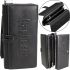 Men's Leather Wallet Clutch Baellerry Guero S1393 Black for Storing Credit Cards Coins on a snake, Men's wallet for bills Black