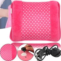 Електрична водяна грілка Hot Water Bag HD-03 для зігрівання рук 500W Плюшева м'яка муфта електрогрілка з підігрівом 34х24 см від мережі рожева
