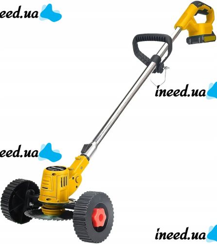 Акумуляторна газонокосарка тример DeWalt DCMST156N 48v з колесами для покосу трави і кущів, Бездротова коса Деволт для стрижки газону