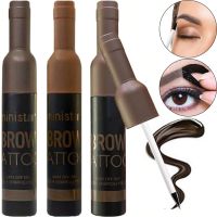 Ministar Brow Tattoo Black Black Waterproof Tint Paint with Tattoo Effect for eyebrow highlighting, Marker Gel #102 10 ml for eyebrow tattooing