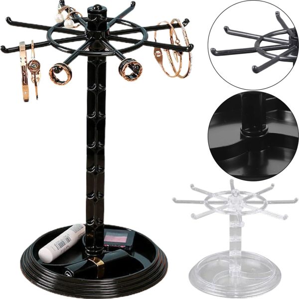 Вращающаяся подставка держатель 1 Tier Jewelry Rack AND944 для хранения ювелирных изделий 1 уровень, Держатель для демонстрации браслетов и ключей