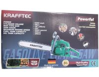 Gasoline chainsaw Krafftec KRA-5800 7 hp 45 cm bar for trimming trees and cutting firewood, Chainsaw Adeytos 18" inch 58cm3 Green