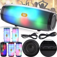 Бездротова Bluetooth колонка T & G TG165C з RGB LED підсвічуванням і функцією Power Bank, акумуляторна блютуз акустика SPS UBL USB AUX для Android IOS