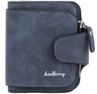 Жіночий замшевий гаманець Baellerry Forever Mini N 2346 Navy Blue жіноче міні портмоне на 10 відділень для купюр і дрібниць 10.5Х11.5 см Синій