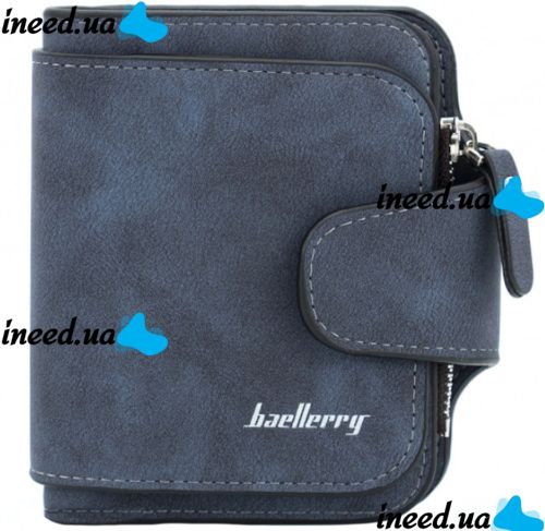 Жіночий замшевий гаманець Baellerry Forever Mini N 2346 Navy Blue жіноче міні портмоне на 10 відділень для купюр і дрібниць 10.5Х11.5 см Синій