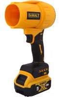 Акумуляторна повітродувка фен DeWalt DCE90E 20V 5Ah для прибирання снігу та листя з 2 акумуляторами, Бездротова дуйка Деволт для видалення пилу
