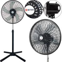 Floor fan Bitek BK-1881 120W 5 blades 46 cm, Bitek 18" inch fan on telescopic leg 106-136 cm with mains swivel