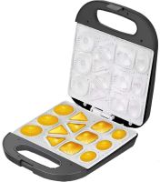 Мультипекарь Hoffmans HM-3020 1400W для выпечки печенья на 13 штук, Аппарат форма для приготовления разных видов печенья  1400Вт от сети Черный