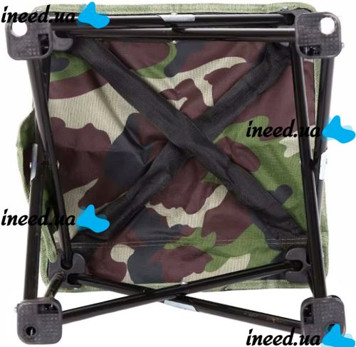 Туристична складна табуретка Stool Folding Table ZDY01 до 130 кг з чохлом, Розкладний стілець 28x28x24 см для риболовлі та пікніка Камуфляжний