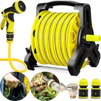 Садовий поливальний шланг з котушкою і розпилювачем ARK Water Hose Reel AND923 10 м для поливу, Котушка барабан для водяного шланга 3/8 " з ручкою