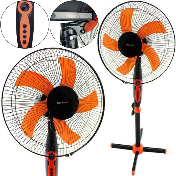 Floor fan Domotec MS-1620 with timer 44 cm stand fan Timer 17" 40W
