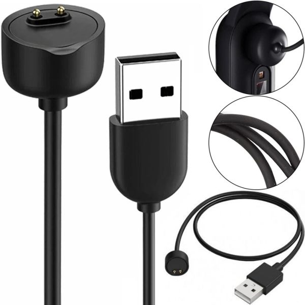 Зарядный магнитный кабель для зарядки фитнес браслета Xiaomi Mi Band M5, 6, 7 от USB, Зарядное устройство шнур 15см для фитнес трекера Сяоми от юсб