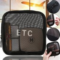 Сітчаста Дорожня міні косметичка чохол ETC XL-1013 для зберігання косметики і дрібниць, жіноча сумка органайзер Travel Cosmetic Pouch на блискавці