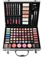 Miss Young GM20250 Cosmetics Gift Set 93 items Makeup eye shadow glosses blush powder and brushes in case Black