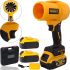 Аккумуляторная воздуходувка фен DeWalt DCE90E 20V 5Ah для уборки снега и листьев с 2 аккумуляторами, Беспроводная дуйка Деволт для удаления пыли