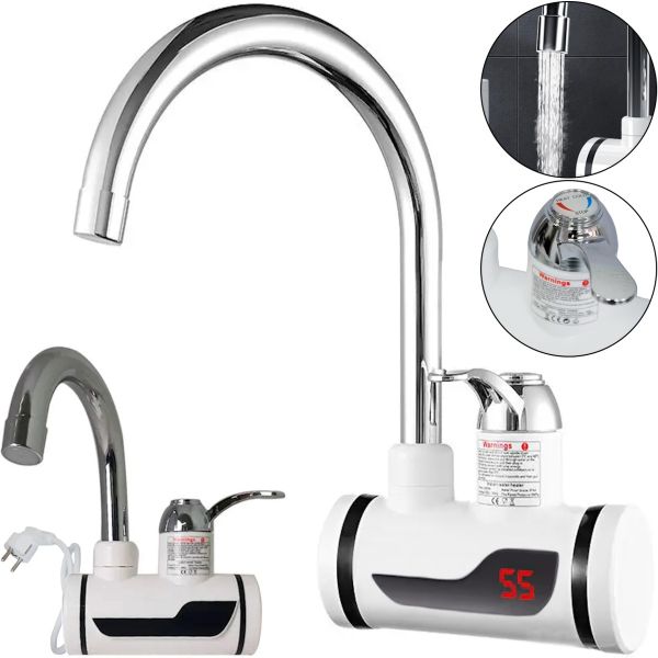 Delimano RX-014 3000W flow-through water heater with LCD display side connection Electric digital boiler water heater in the form of a 220V faucet
